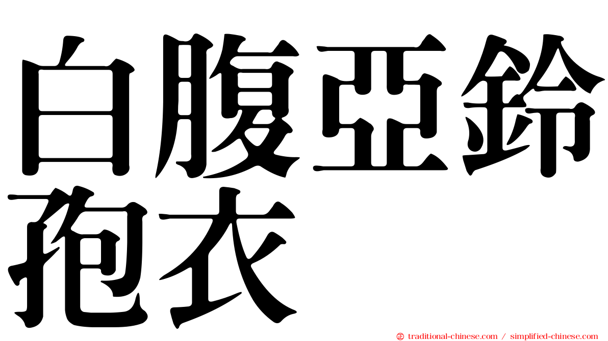 白腹亞鈴孢衣