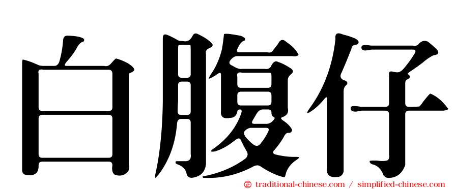 白腹仔