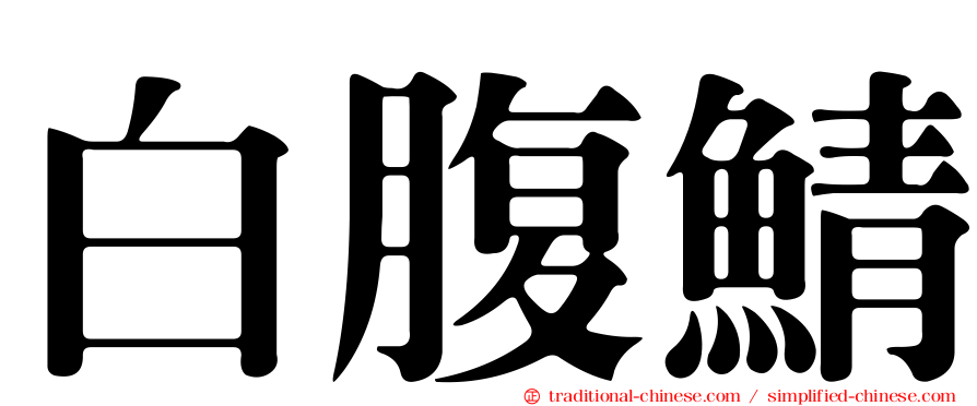 白腹鯖