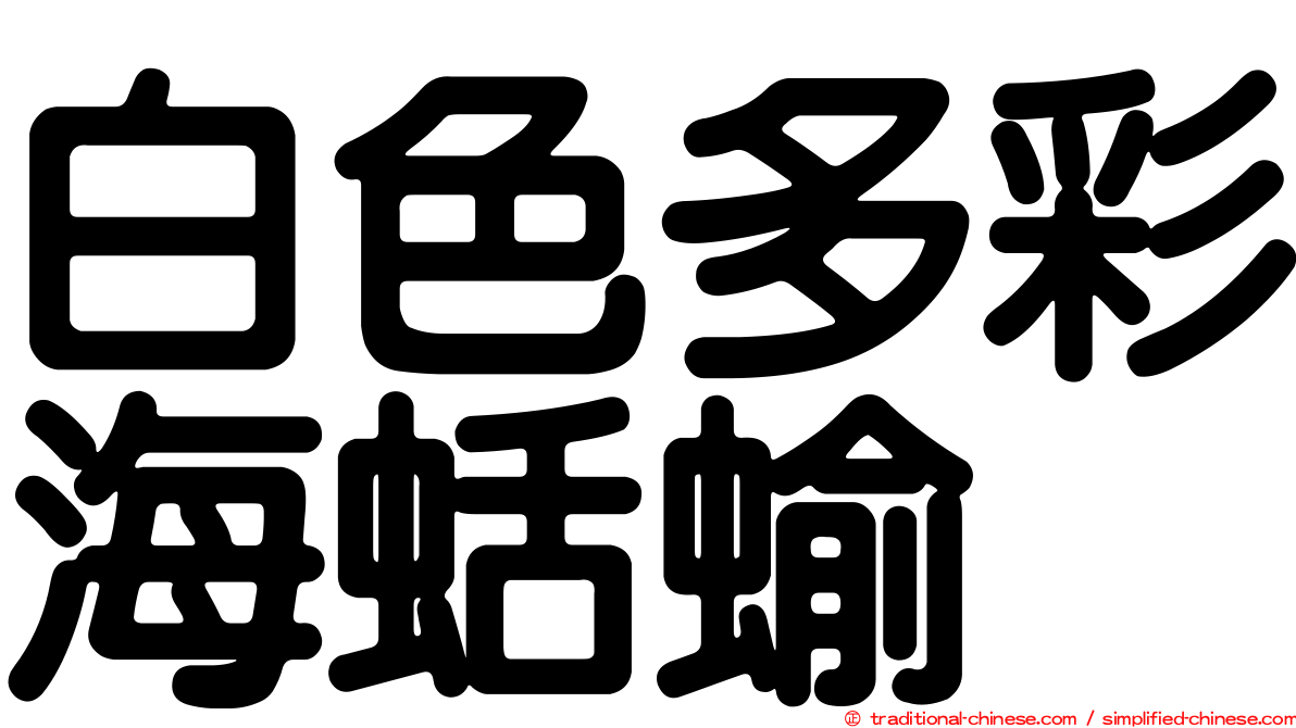 白色多彩海蛞蝓