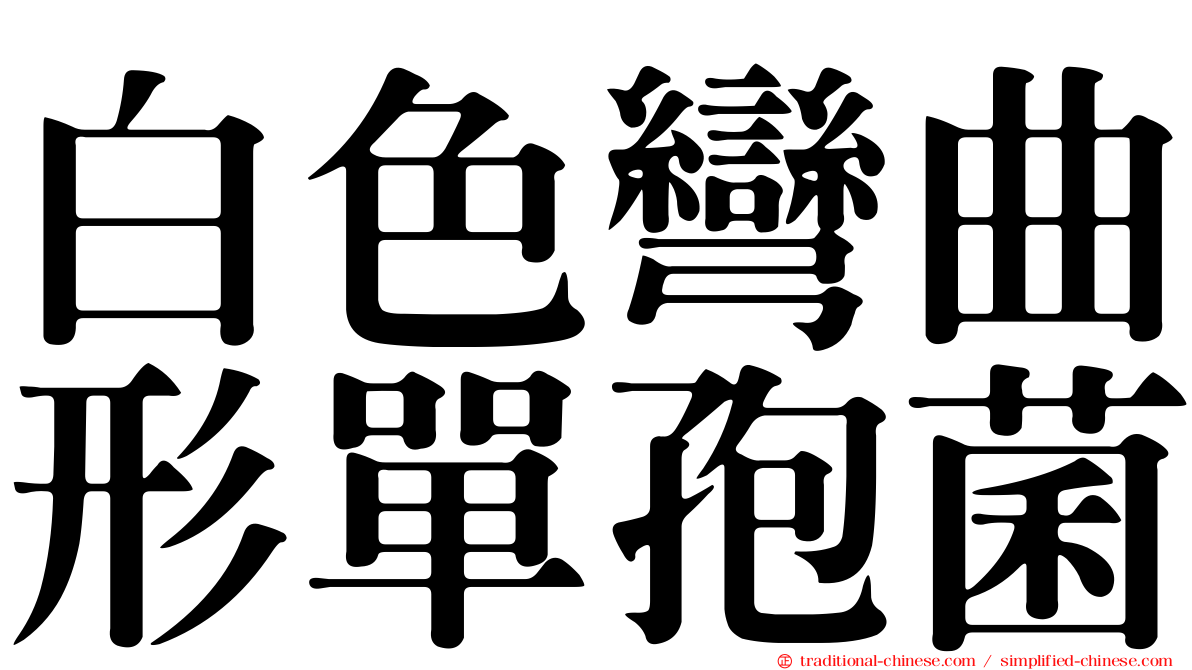 白色彎曲形單孢菌
