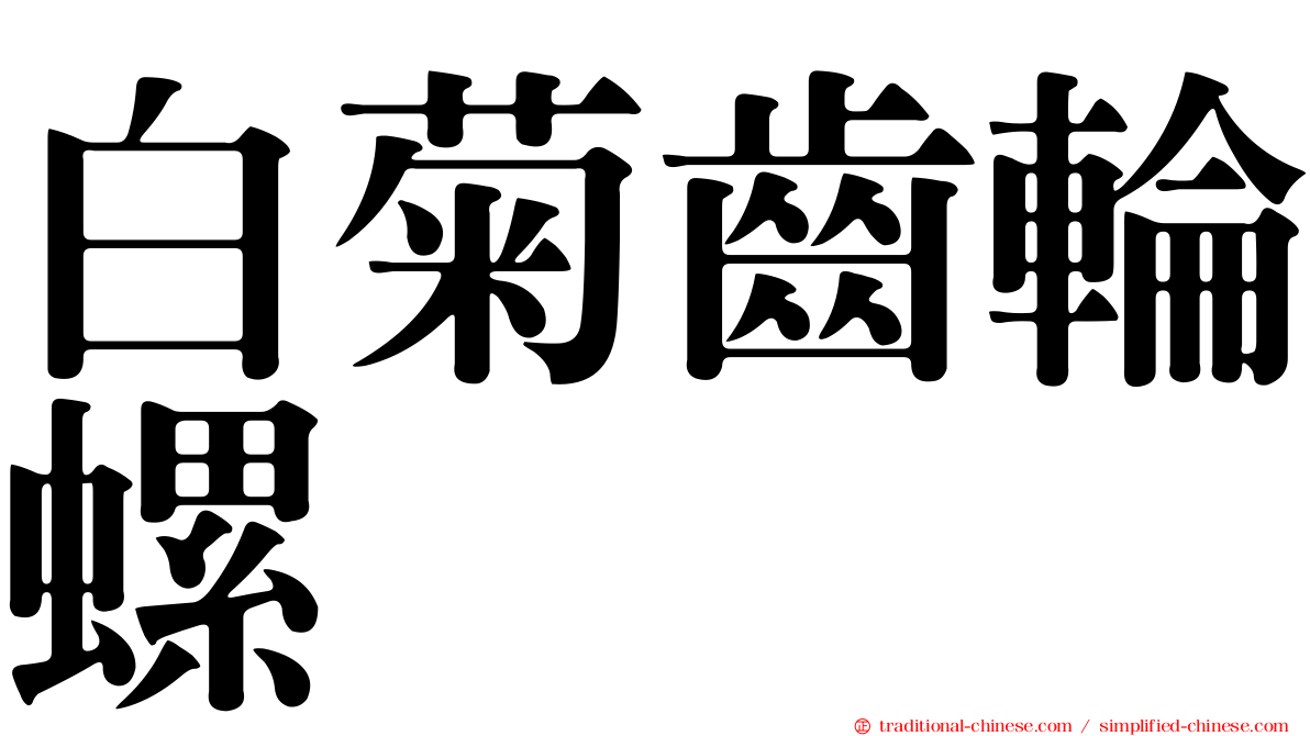 白菊齒輪螺
