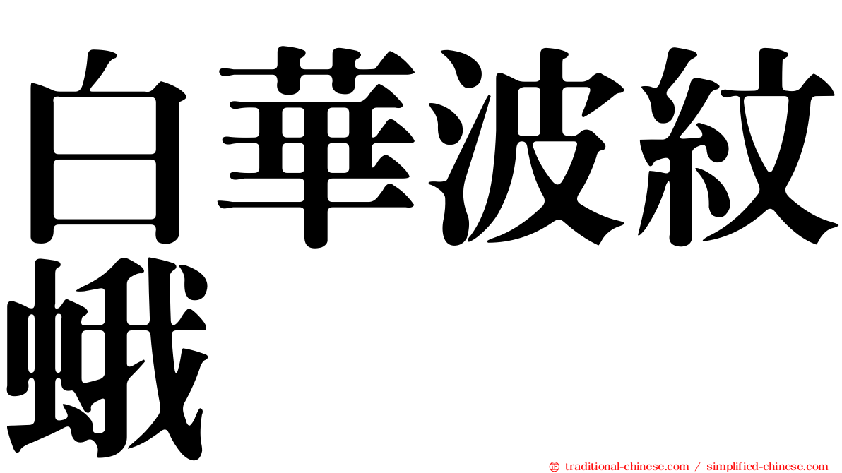 白華波紋蛾