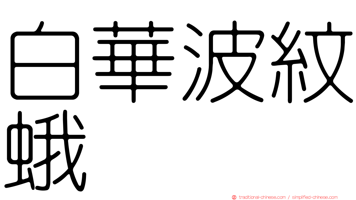 白華波紋蛾