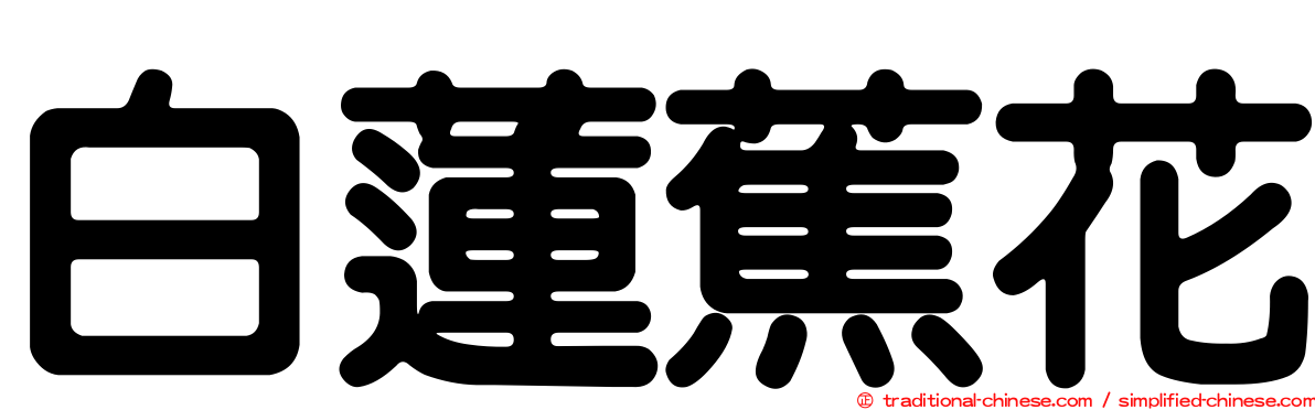 白蓮蕉花
