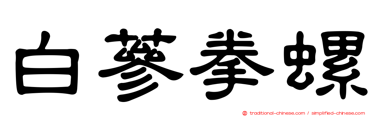 白蔘拳螺