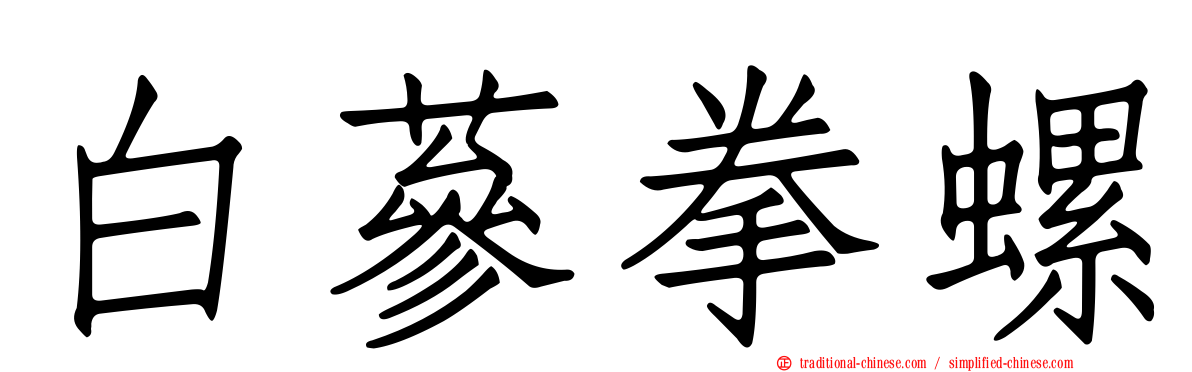 白蔘拳螺