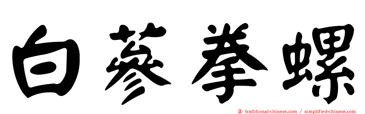 白蔘拳螺