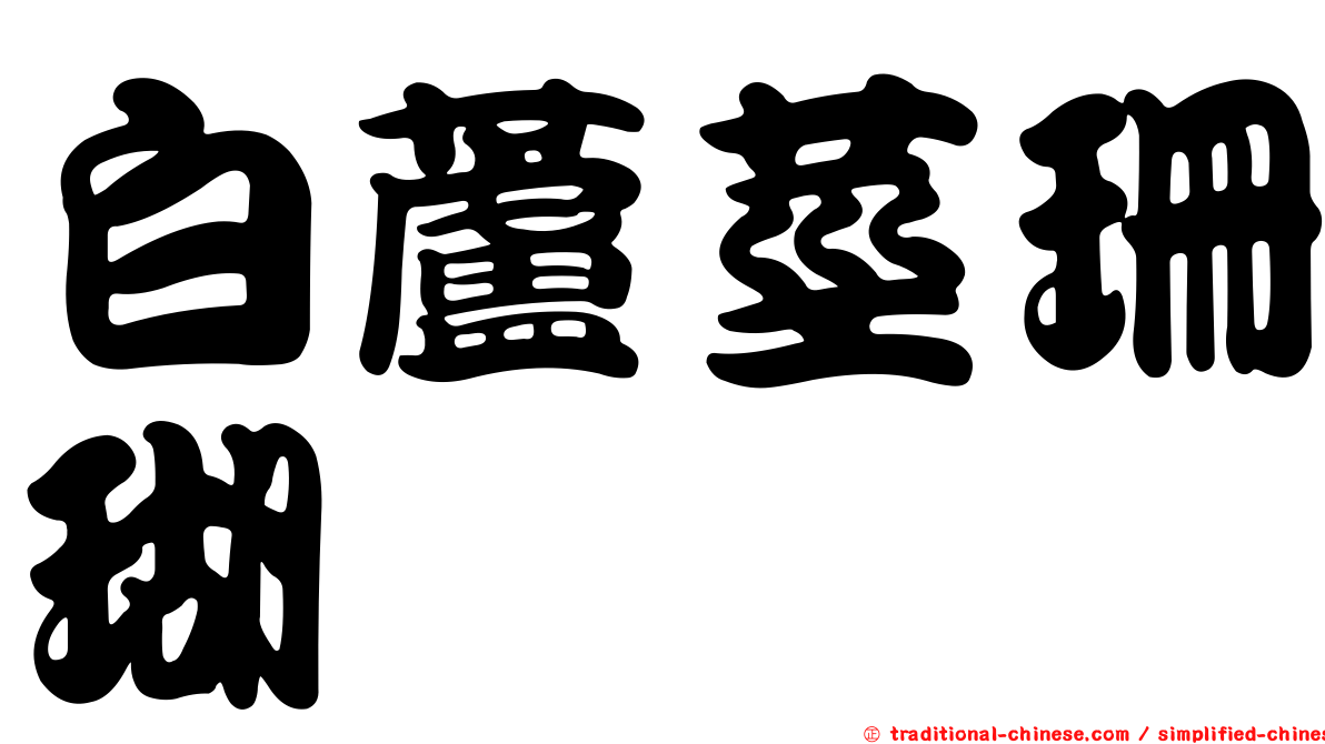 白蘆莖珊瑚
