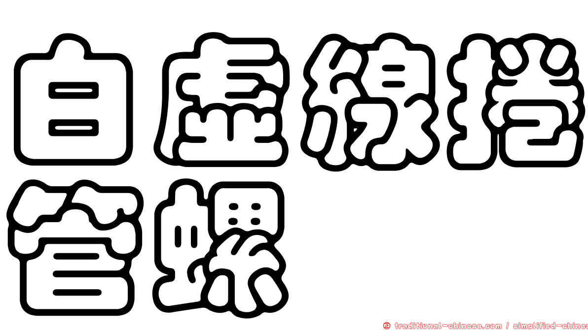 白虛線捲管螺