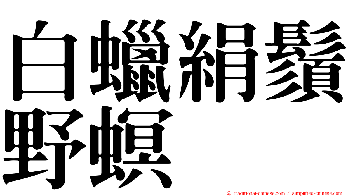 白蠟絹鬚野螟