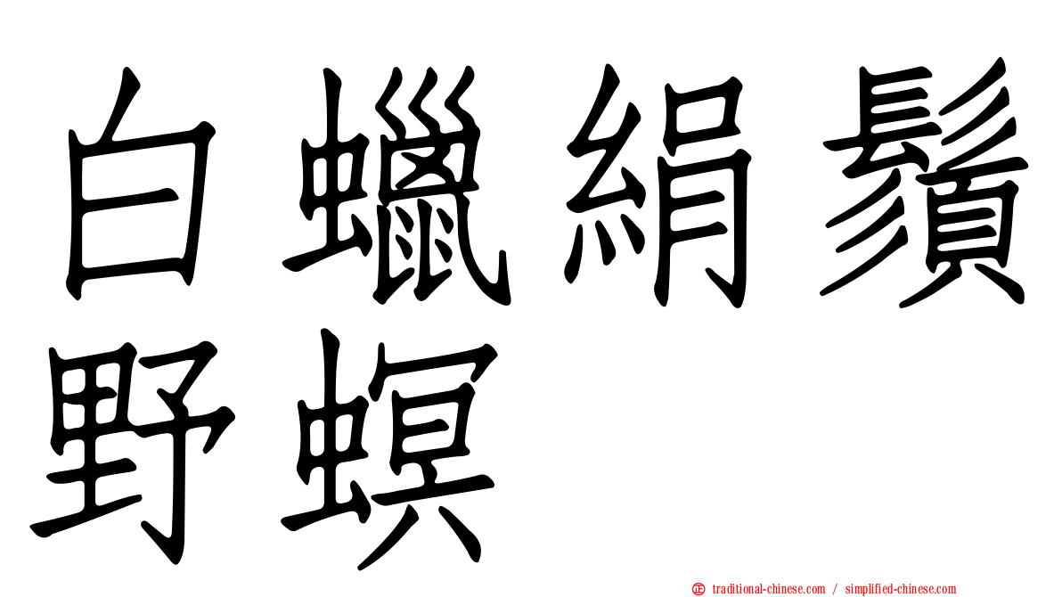 白蠟絹鬚野螟