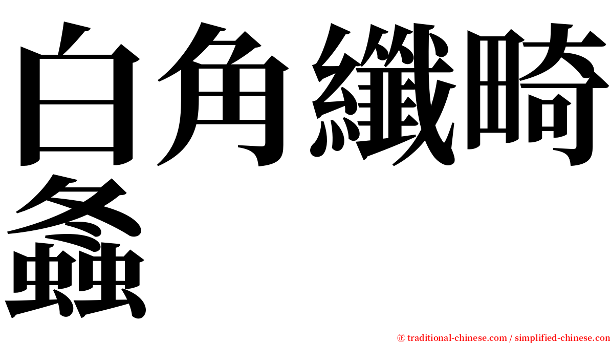 白角纖畸螽 serif font