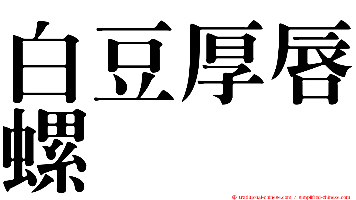 白豆厚唇螺