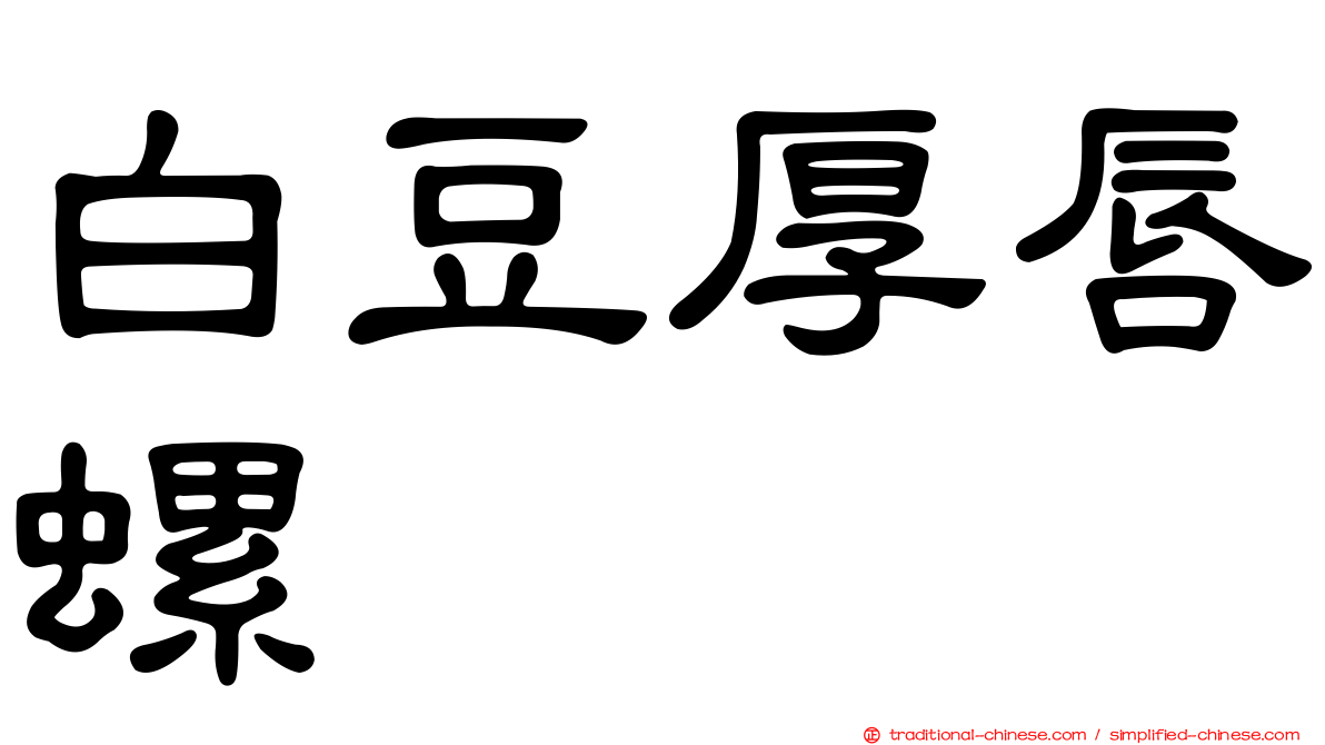 白豆厚唇螺