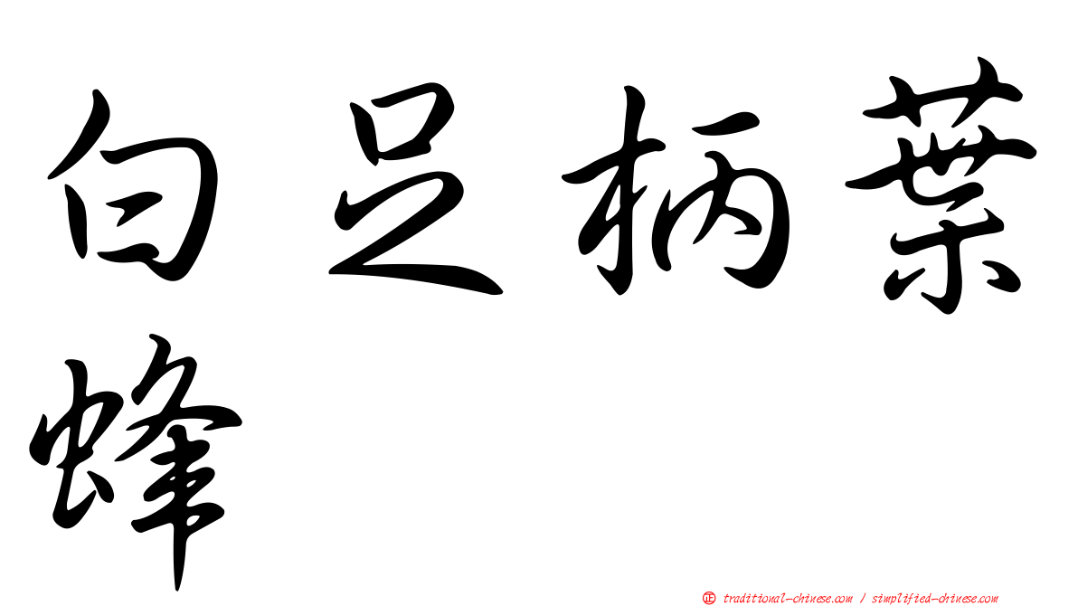 白足柄葉蜂