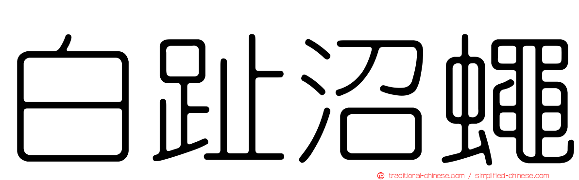 白趾沼蠅