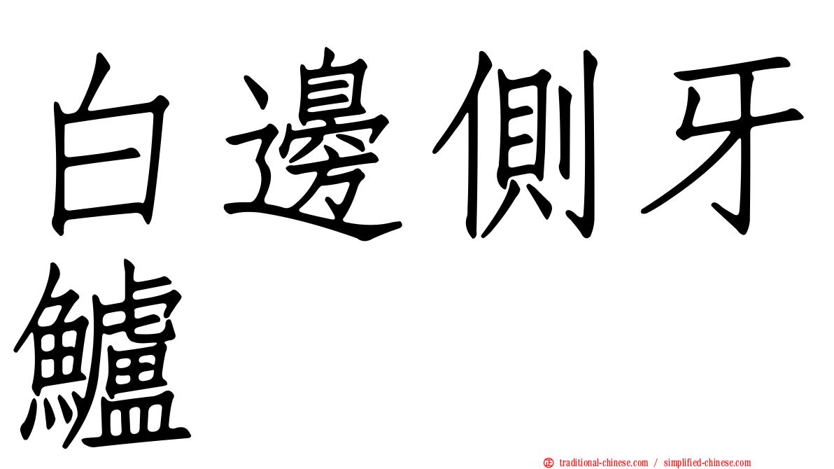 白邊側牙鱸
