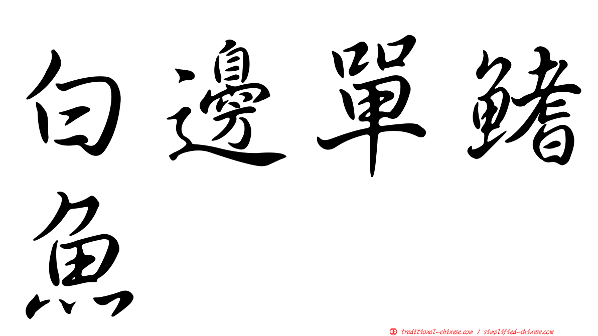 白邊單鰭魚
