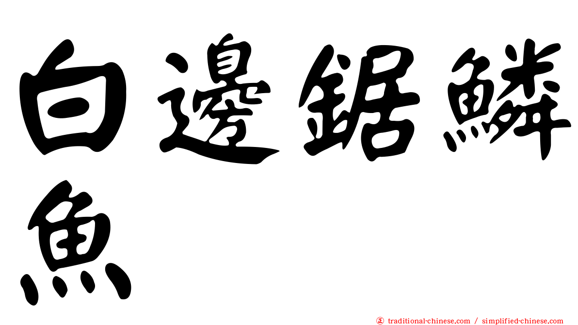 白邊鋸鱗魚