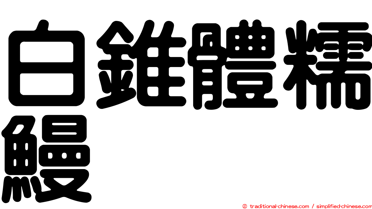 白錐體糯鰻