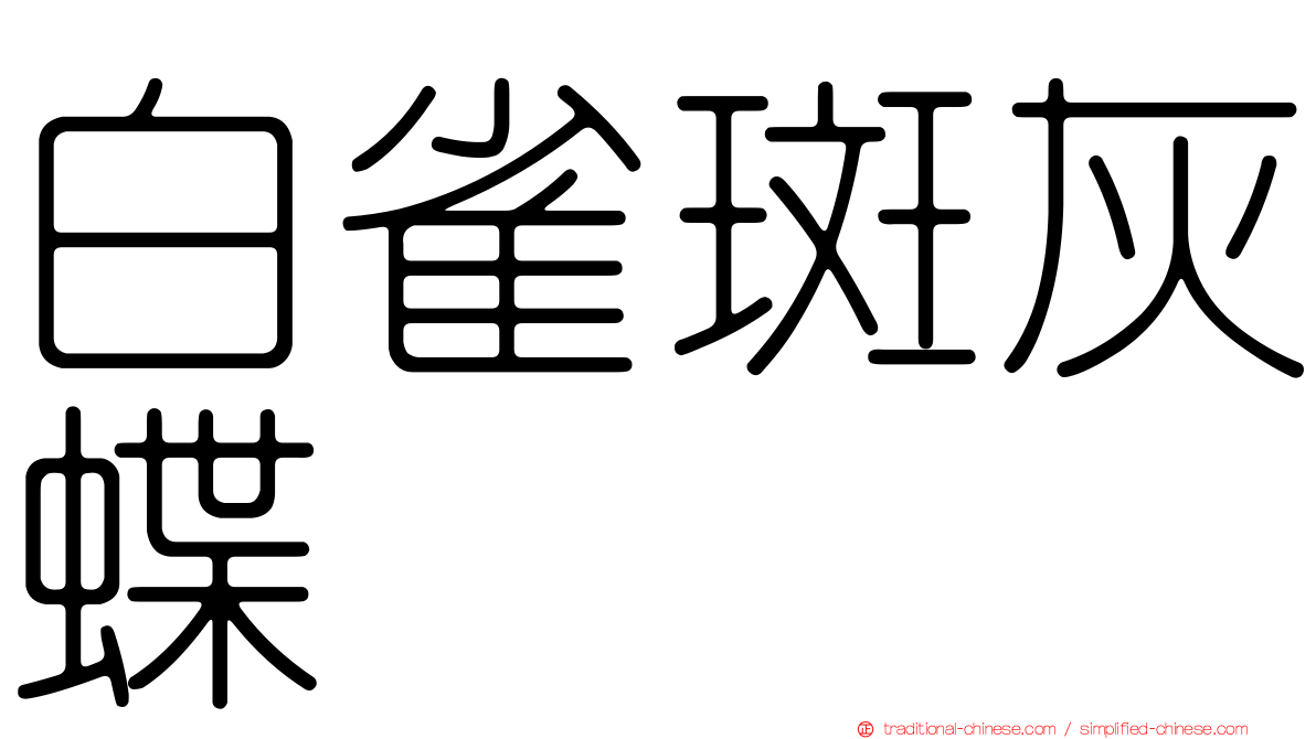 白雀斑灰蝶