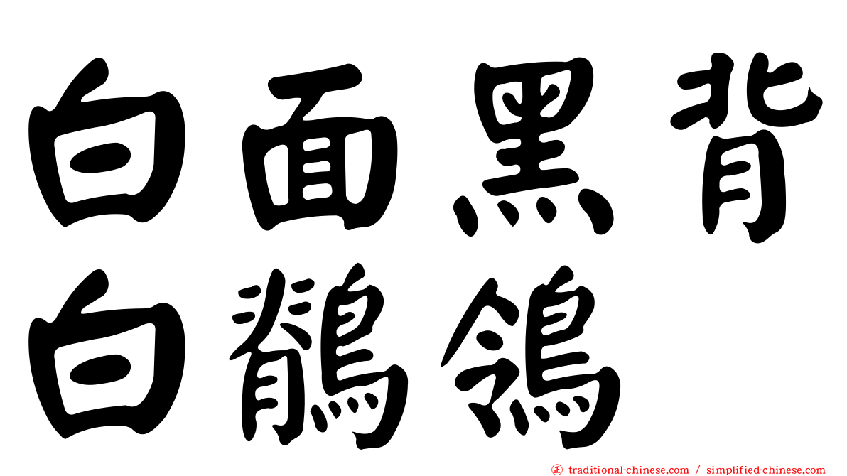 白面黑背白鶺鴒