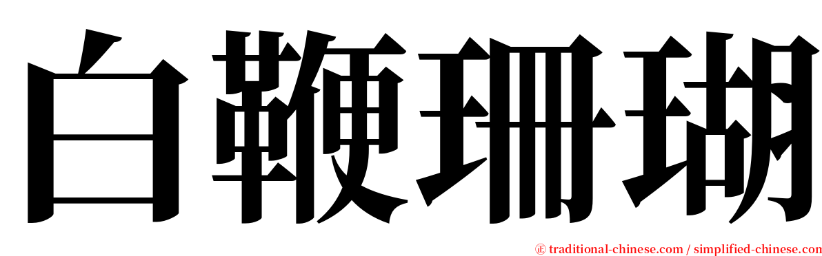 白鞭珊瑚 serif font