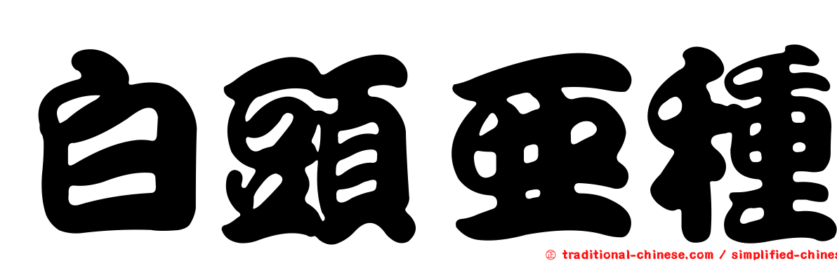 白頭亞種