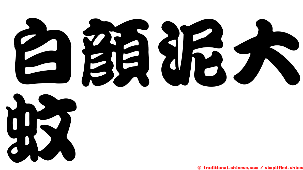 白顏泥大蚊