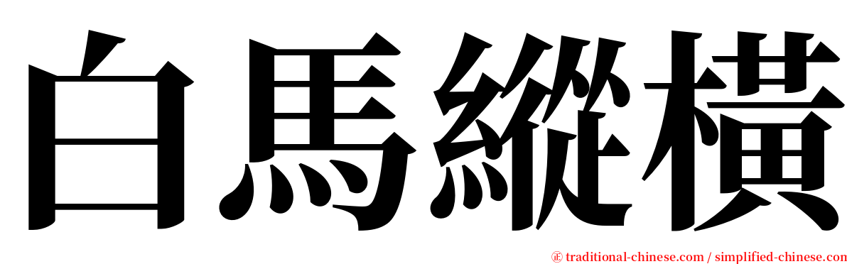 白馬縱橫 serif font