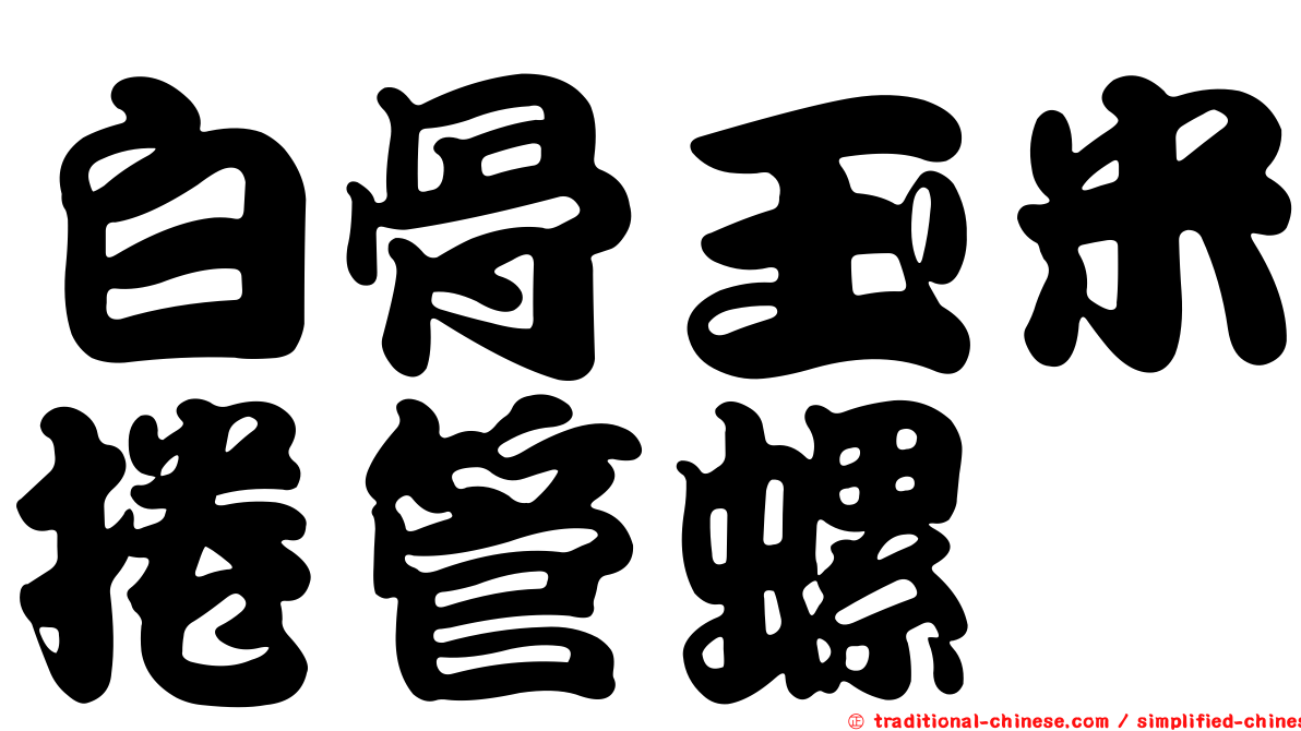 白骨玉米捲管螺
