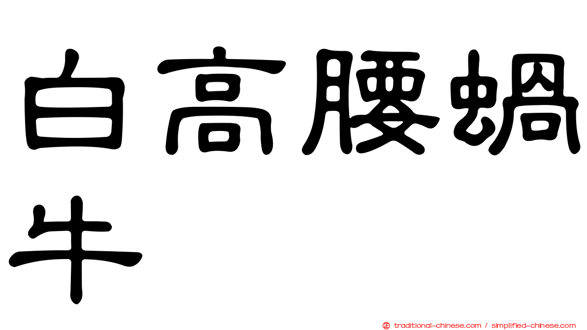 白高腰蝸牛