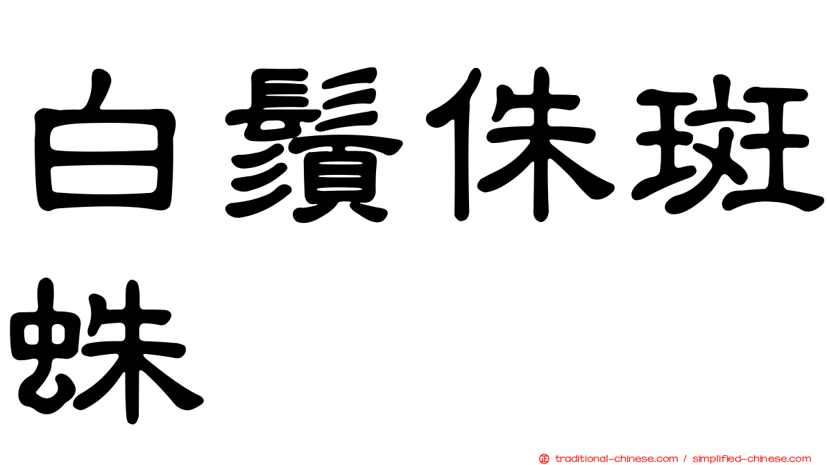白鬚侏斑蛛