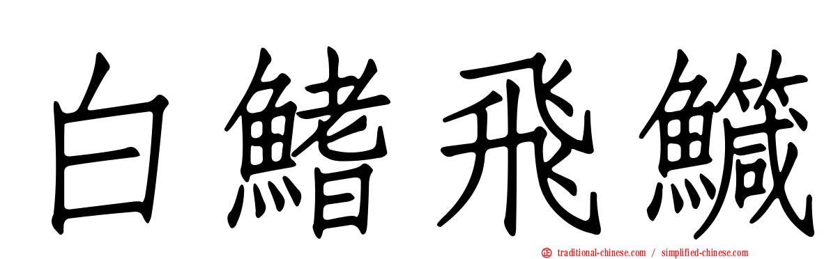 白鰭飛鱵