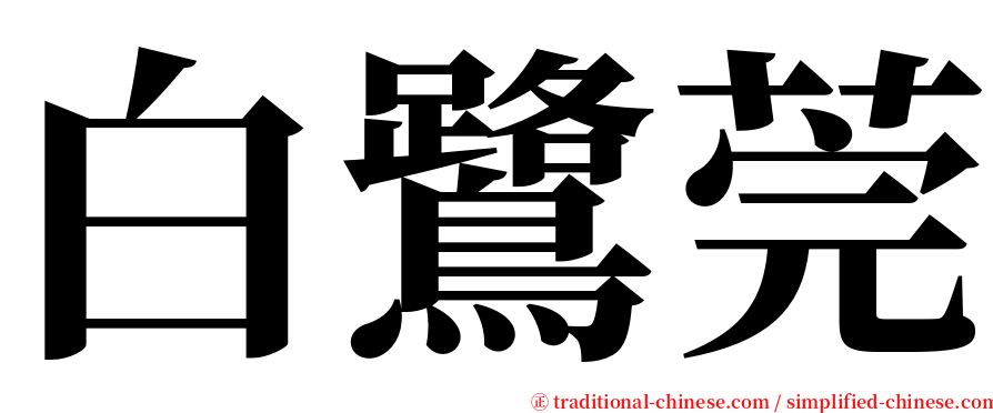 白鷺莞 serif font