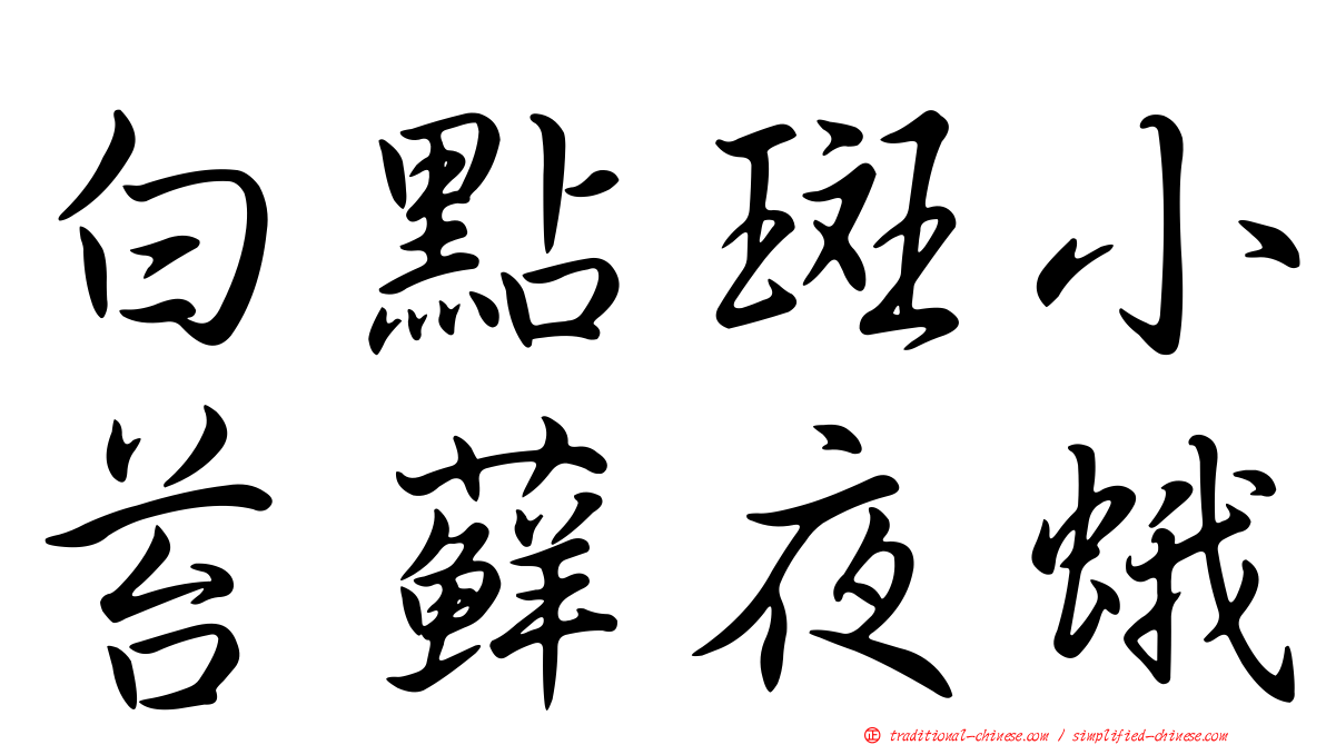 白點斑小苔蘚夜蛾