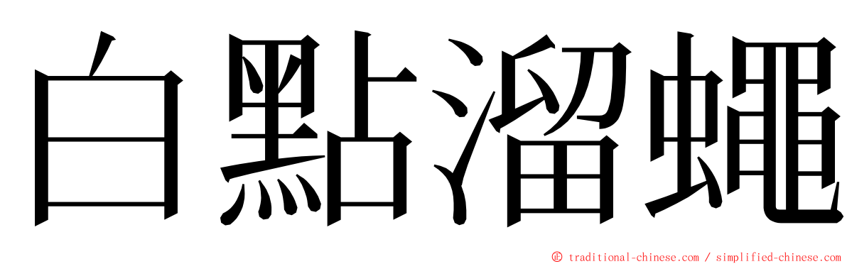 白點溜蠅 ming font