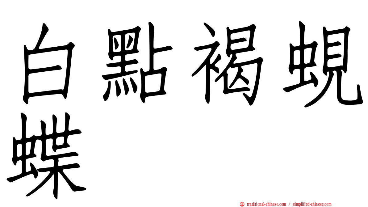 白點褐蜆蝶