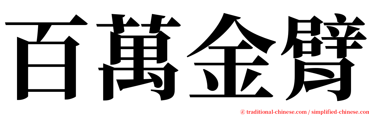 百萬金臂 serif font