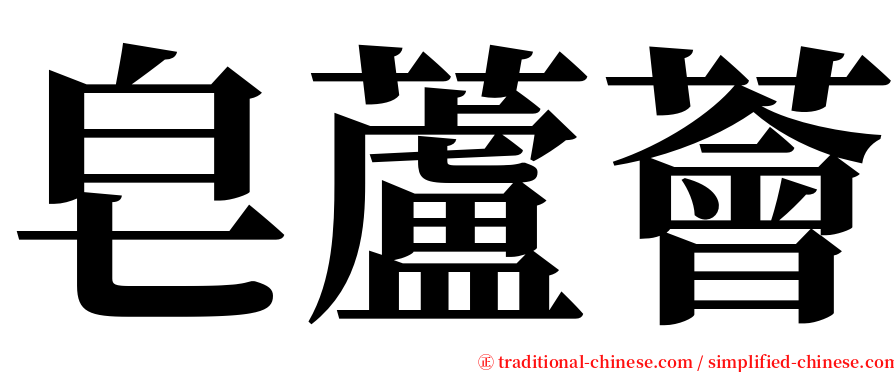 皂蘆薈 serif font