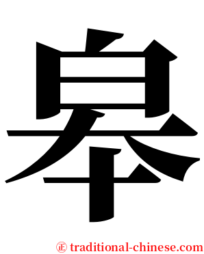 皋 serif font