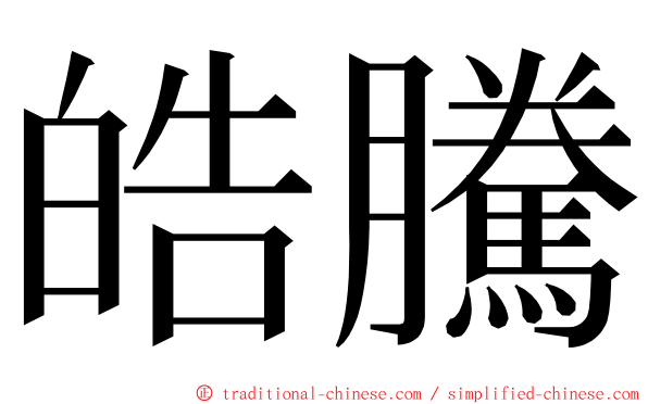皓騰 ming font