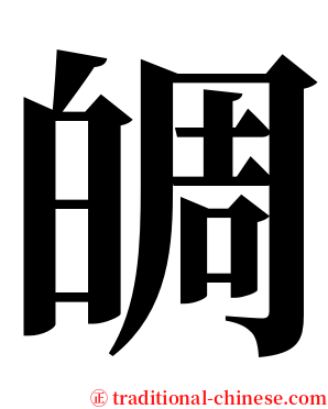 皗 serif font