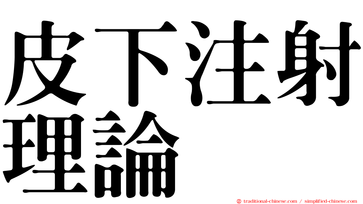 皮下注射理論