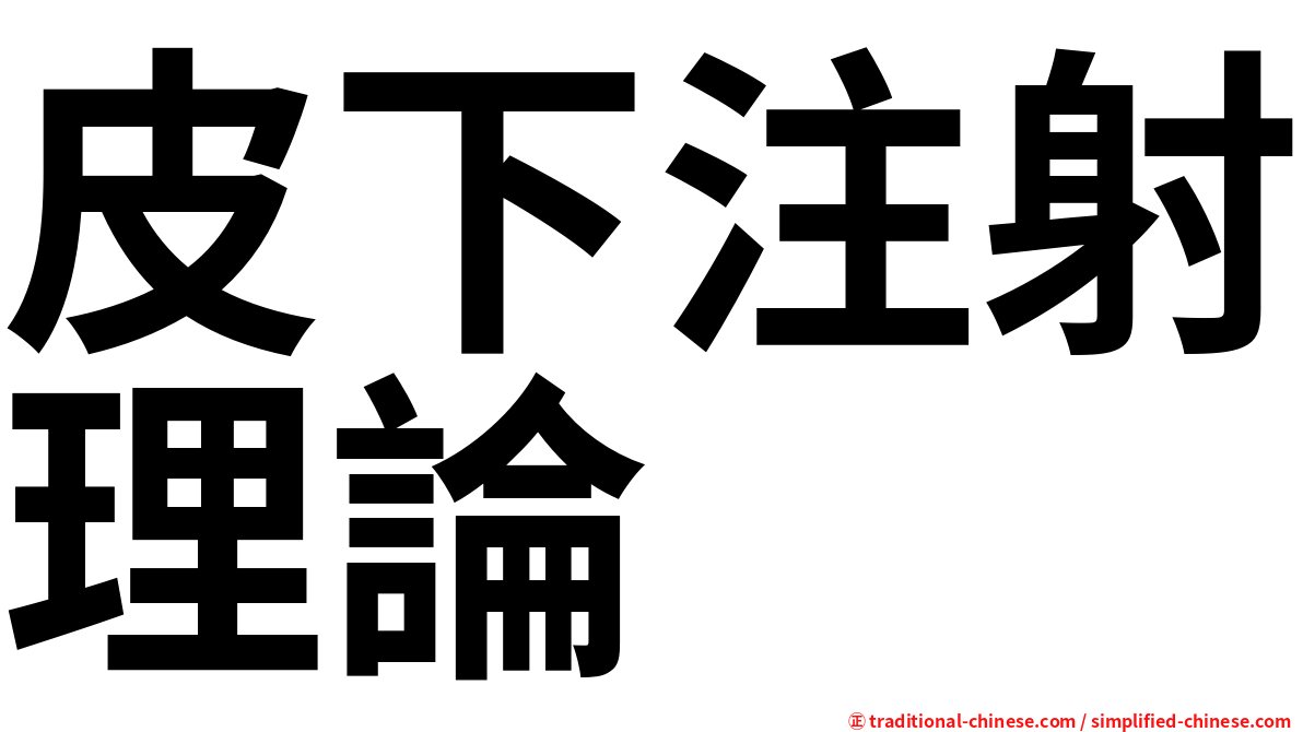 皮下注射理論