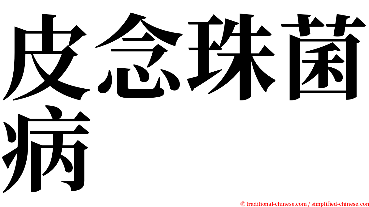 皮念珠菌病 serif font
