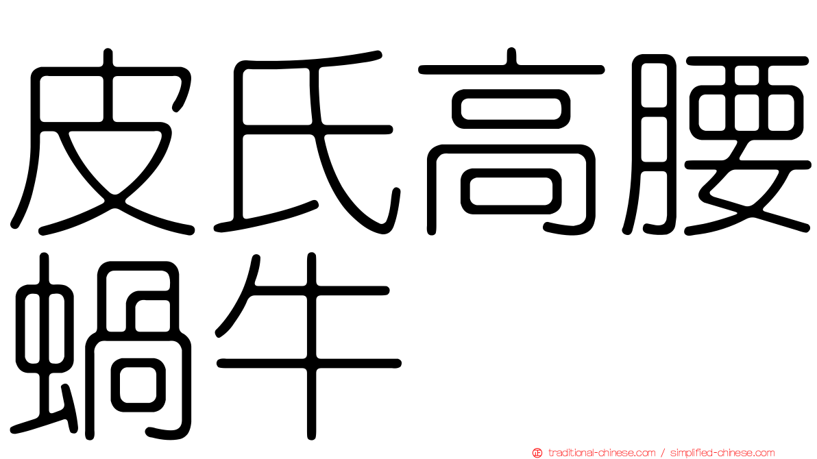 皮氏高腰蝸牛