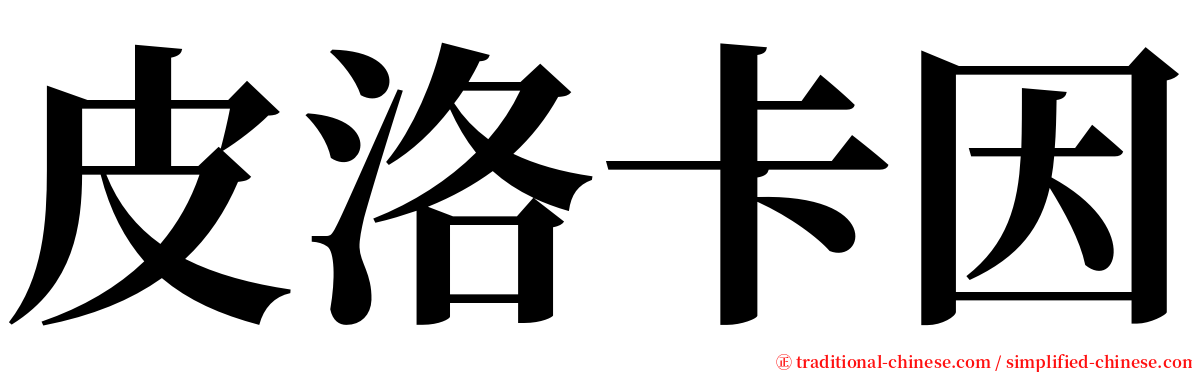 皮洛卡因 serif font