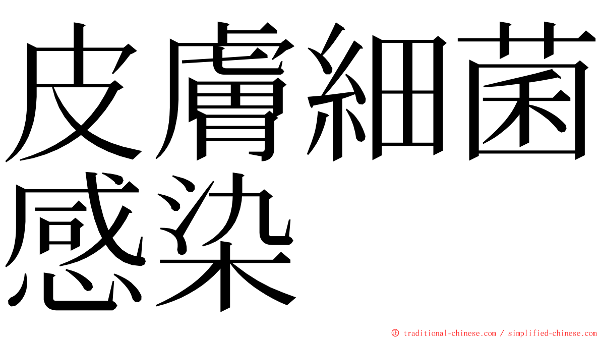 皮膚細菌感染 ming font